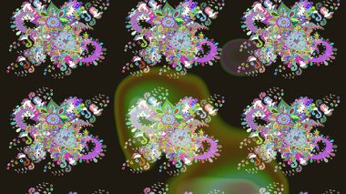 Düz Çiçek Elementleri Tasarımı. Çiçekli eskiz arkaplanı. Çocuk stili. Renkli Bahar Teması çizim şablonu.