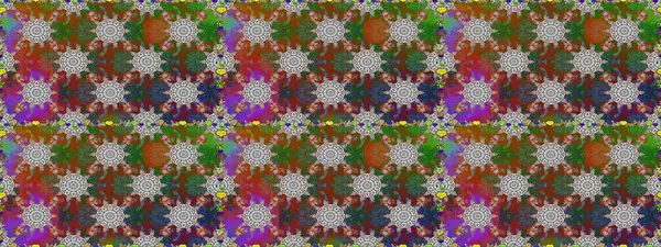 Flowers on brown and gray colors. Tropical seamless floral pattern. Raster illustration.