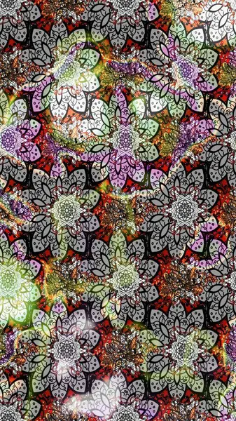 Gri renkli çiçekler. Hediye ambalaj kağıdı, tebrik kartları, posterler ve pankart tasarımı. Raster düz çiçek çizim deseni.