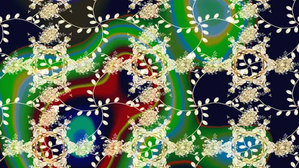 Moda baskıları için zarif bir şablon. Halk tarzı. Modern çiçek arkaplanı. Parlak renkli çiçekleri ve yeşil yaprakları olan harika bir çiçek deseni..