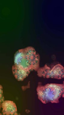 Raster illüstrasyonundaki çiçek desenli çizim. Suluboya tarzında kahverengi renkte çiçekler.