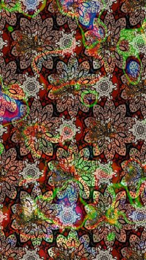 Paisley el çizimi elementler. Ev dekoru. Fantezi çiçekli eskiz deseni, doğal duvar kağıdı, çiçek desenli kıvrımlı illüstrasyon.