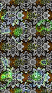 Raster. Renkli Bahar Teması eskiz kalıbı. Düz Çiçek Elementleri Tasarımı.