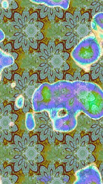 Renkli Bahar Teması eskiz kalıbı. Düz Çiçek Elementleri Tasarımı. Yeşil renkli çiçekler. Çiçek desenli eskiz, yaz çiçekleri..