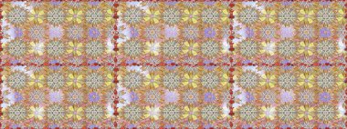 Raster illüstrasyonunda kusursuz çiçek deseni. Güzel kumaş deseni. Raster illüstrasyonu. Tarafsız ve bej renklerde.