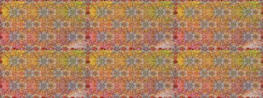 Sevimli çiçek raster deseni. Renkli Bahar Temalı Kusursuz Arkaplan. Kahverengi ve bej renkli çiçekler. Düz Çiçek Elementleri Tasarımı.