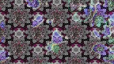 Küçük çaplı çiçeklerdeki basit şirin desenler. Tekstil veya kitap kapakları, imalat, duvar kağıtları, baskı, hediye paketi ve yapıştırma kitabı için çiçek eskizi geçmişi. Raster illüstrasyonu.