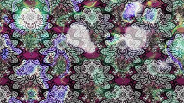 Çizim çiçek deseni duvar kağıdı, web sitesi arka planı, ambalaj kağıdı, davetiye, broşür, afiş veya web sitesi için kullanılabilir. El çizimi Raster çizimi. Parlak elementlerin.