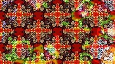 Anti-stres için soyut örnek sayfası. Raster illüstrasyonu. Kırmızı renklerde.