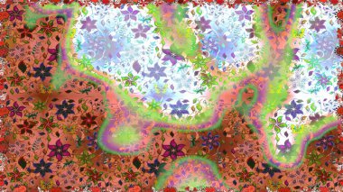 Kusursuz Vintage Çiçek Deseni. Raster Kalça dokusu deseni.