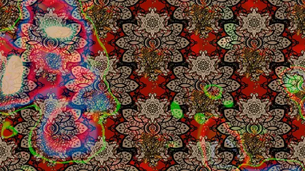 Motley illüstrasyonu. Küçük renkli çiçekler. Küçük çiçekte güzel bir desen. Moda baskıları için zarif bir şablon. Bahar çiçekleri ve bej çiçekleri.