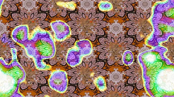 Sevimli çiçek raster deseni. Tarafsız renklerde çiçekler. Renkli Bahar Teması eskiz kalıbı. Düz Çiçek Elementleri Tasarımı.