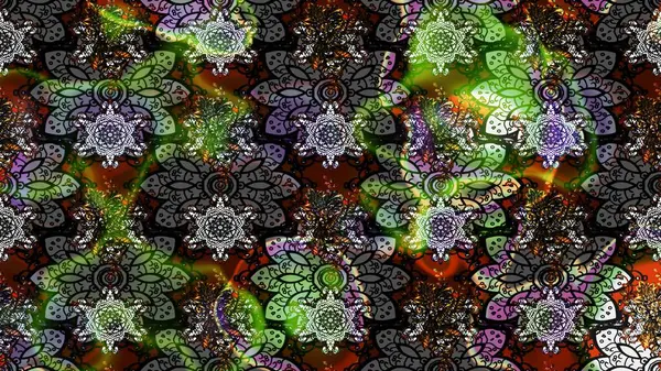 Çiçek deseni. Gri renkli çiçek çizimi. Şatafatlı bahar bahçesi dokusu. Raster illüstrasyonu. Gri renkli çiçekler.