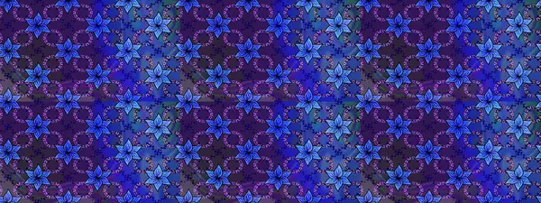 Raster Modaya uygun kumaş deseni. Renkli Bahar Teması eskiz kalıbı. Mor ve mavi renkli şirin çiçek desenleri. Düz Çiçek Elementleri Tasarımı.