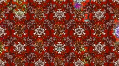 Kahverengi renkte çok kahverengi, zarif küçük çiçekler ve komik böcekler, raster desen, illüstrasyon.