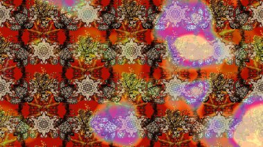 Küçük çiçekteki sevimli çiçek deseni. Raster illüstrasyonu. Tony 'nin kumaş kalıbını çiz. Modaya uygun kumaş deseni.