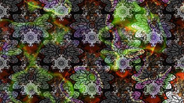 Çiçek deseni. Gri renkli çiçek çizimi. Şatafatlı bahar bahçesi dokusu. Raster illüstrasyonu. Gri renkli çiçekler.