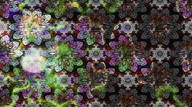 Yapraklı çizim şekli. Şirin, zarif çiçekler Raster illüstrasyonu. Poster ya da kapak için arka plan. Tekstil için figür. Davetiye ve kartpostal tasarımı için dekoratif çiçek unsurları.