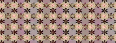 Çiçekler bej ve nötr renklerde. El çizimi çiçekli soyut çizim kalıbı. Raster illüstrasyonu.