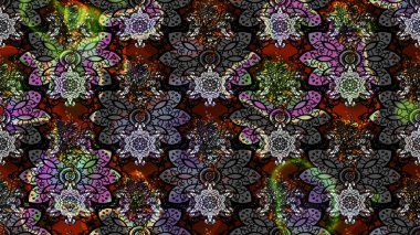 Suluboya çizim kalıbı. Dekorasyon ve tasarım için güzel bir desen. Moda baskısı. Çiçeğin suluboya çizimlerinin mükemmel deseni. Eski model. Raster illüstrasyonu.