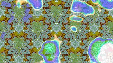 Şirin çiçekler. Çizgi çizimi kalıbı. Raster Moda kumaş deseni.