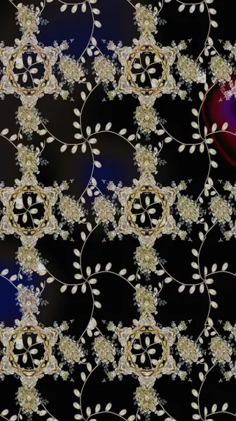 Desen, çizim, çiçek sınırı. Çiçek çelengi. Güzel, parlak, pürüzsüz kumaş, tuval. Kıvırcık, parlak örgü. Eski moda arka plan. Raster illüstrasyonu.