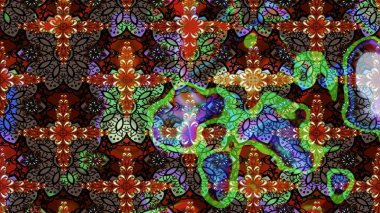 Çiçekli yaz çiçekleri. Küçük çiçekte güzel bir desen. Küçük renkli çiçekler. Moda baskıları için zarif bir şablon. Motley illüstrasyonu. Çizim.