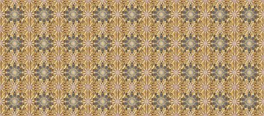 Kusursuz klasik raster altın desenli. Gri, bej ve kahverengi renklerde altın elementlerle kusursuz desen. Geleneksel oryantasyon süsü. Klasik klasik klasik arka plan. Raster illüstrasyonu.