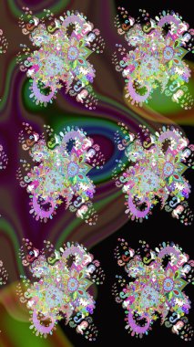 Bahar çiçekleriyle güzel bir çiçek deseni çizmişsin. Güzel kumaş deseni. Raster illüstrasyonu.