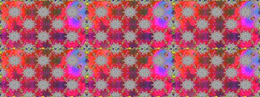 Gri ve kırmızı renkte çiçekler. Raster illüstrasyonu. Tropik, dikişsiz çiçek deseni..