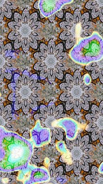 Raster illüstrasyonu. Tekstil veya kitap kapakları, imalat, duvar kağıtları, baskı, hediye paketi ve yapıştırma kitabı için çiçek eskizi geçmişi. Küçük ölçekli çiçeklerdeki basit sevimli desen.