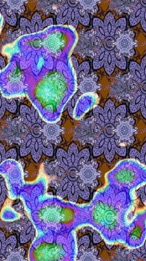 Renkli Bahar Teması eskiz kalıbı. Çiçekli çizim şekli. Mor renkli çiçekler. Düz Çiçek Elementleri Tasarımı.