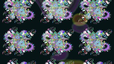 Çiçekler suluboya eskiz deseni. Raster Stili kumaş deseni.