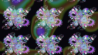 Küçük çiçekteki sevimli çiçek deseni. Siyah renkte çiçekler.