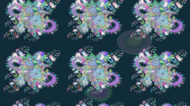 Çiçek desenli eskiz. Mavi renkli çiçekler. Tişört baskısı için çiçek boyama rasteriName.