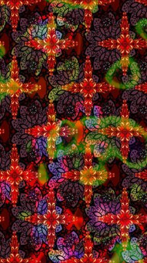 Nazikçe, güzel çiçek arkaplanı. Çiçekli karalama şeklinde Raster çiçek deseni. Kahverengi renkte çiçekler.