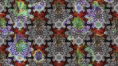 Küçük çiçekteki sevimli çiçek deseni. Güzel karalamalı çiçek desenli çizim. Güzel kumaş deseni. Raster illüstrasyonu.