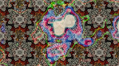 Elle çizilmiş çiçek desenli Raster çizimi. Tekstil, kumaş, ambalaj, hatıra defteri için hoş bir çiçek arkaplanı. Çocuksu tasarım. Gri arkaplanda.