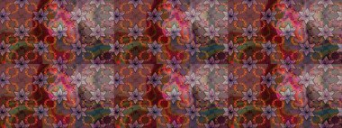 Hoş bir çiçek geçmişi var. Küçük bir çiçekte eskiz deseni. Güzel kumaş deseni. Raster illüstrasyonu.