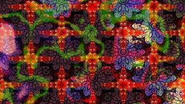 Çiçekli yaz çiçekleri. Küçük çiçekte güzel bir desen. Küçük renkli çiçekler. Moda baskıları için zarif bir şablon. Motley illüstrasyonu. Çizim.