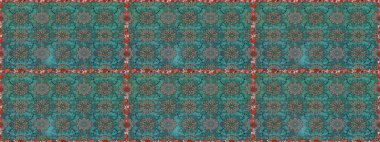 Kusursuz çiçek deseni duvar kâğıdı olarak kullanılabilir. Mavi ve yeşil renkli çiçekler. Raster illüstrasyonu.