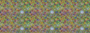 Yeşil ve nötr renklerde çiçekler. Yumuşak, bahar çiçekli arka plan. Raster çiçek desenli ve çiçekli..