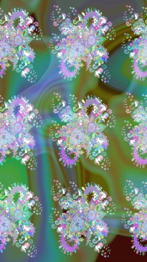 Kızılderili desenli desenli desenli şal deseni. Etnik Mandala süsü. Raster Henna dövme stili. Tekstil, tebrik kartı, boyama kitabı, telefon kılıfı baskısı için kullanılabilir.