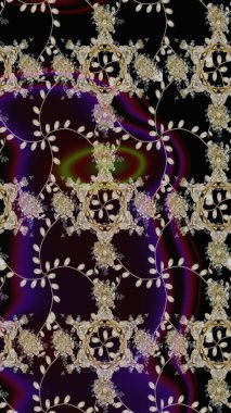 Raster düz çiçek çizim deseni. Hediye ambalaj kağıdı, tebrik kartları, posterler ve pankart tasarımı. Siyah renkte çiçekler.