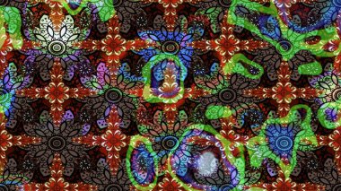 Raster illüstrasyonundaki çiçek desenli çizim. Güzel kumaş deseni. Renkli Bahar Teması eskiz kalıbı. Düz Çiçek Elementleri Tasarımı.