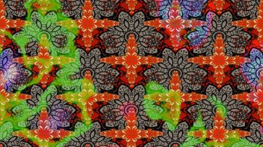 Çiçek deseni. Raster güzel kumaş deseni çiziyor. Renkli Bahar Teması eskiz kalıbı. Düz Çiçek Elementleri Tasarımı.