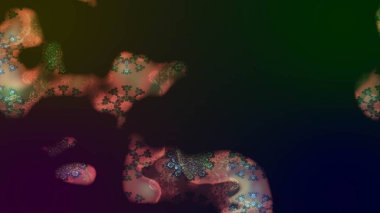 Raster illüstrasyonundaki çiçek desenli çizim. Kahverengi renkte çiçekler.