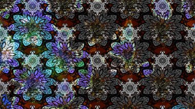 Karalama çiçekleri çizim kalıbı. Sanat, çiçeklere ilham verir ve arka plan bırakır. Siyah el çizimi desen. Raster deseni.