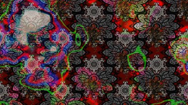 Raster illüstrasyonundaki çiçek desenli çizim. Siyah renkli çiçekler. Renkli Bahar Teması eskiz kalıbı. Düz Çiçek Elementleri Tasarımı.