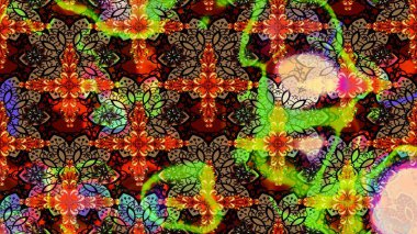 Klasik çiçek tasarımı elementleri. Siyah kıvırcık çiçekler siyah renkte şekillenir. Raster illüstrasyonu.